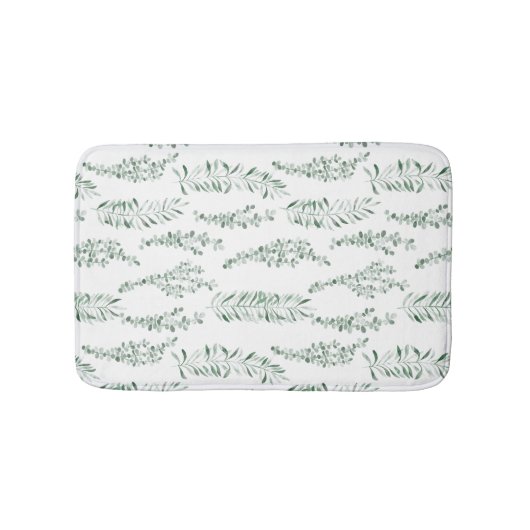 Botanische Waterverf Greenery Leaves Badmat (Voorkant)