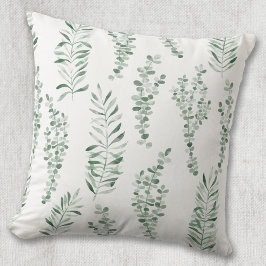 Botanische Waterverf Greenery Leaves Kussen