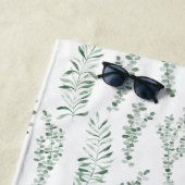 Botanische Waterverf Greenery Leaves Strandlaken (In situ)