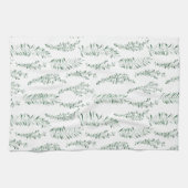 Botanische Waterverf Greenery Leaves Theedoek (Horizontaal)