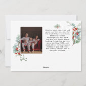 Botanische Waterverf Greenery Photo Chalkboard Feestdagenkaart (Achterkant)