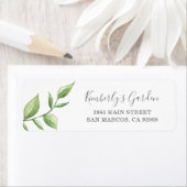 Botanische Waterverf Greenery Return Address Etiket (Insitu)