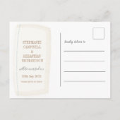 Botanische Waterverf Greenery Save the Date Aankondigingskaart (Achterkant)