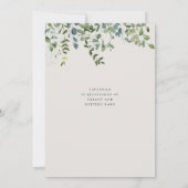 Botanische Waterverf Greenery Vrijgezellenfeest Kaart (Achterkant)