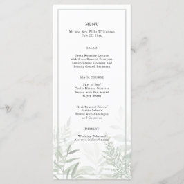 Botanische Waterverf Greenery Wedding Menu