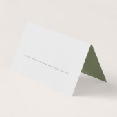 Botanische Waterverf Greenery Wedding Place Card Kaart (Voorkant)