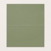 Botanische Waterverf Greenery Wedding Place Card Kaart (Binnenkant ongevouwen)