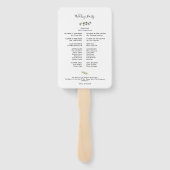 Botanische Waterverf Greenery Wedding Program Fan Handwaaier (Achterkant)