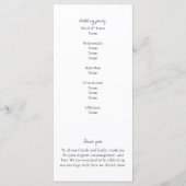 Botanische Waterverf Greenery Wedding Programme (Achterkant)