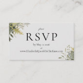 Botanische Waterverf Greenery Wedding RSVP Kaart (Voorkant)