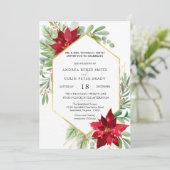 Botanische Waterverf Grieks kerstfeest Kaart (Staand voorkant)