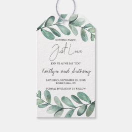 Botanische Waterverf groen Eucalyptus Gift Labels Cadeaulabel