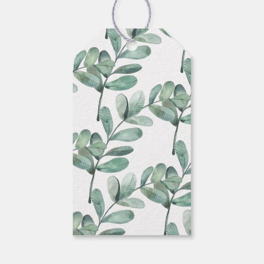 Botanische Waterverf groen Eucalyptus Gift Labels Cadeaulabel (Achterkant)