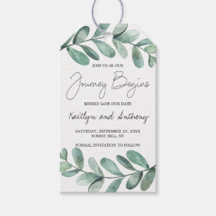 Botanische Waterverf groen Eucalyptus Gift Labels Cadeaulabel