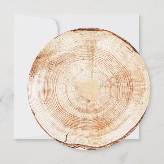 Botanische waterverf groen houten plak rustiek kaart (Achterkant)