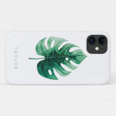 Botanische Waterverf Groen Monstera Leaf Case-Mate iPhone Case (Achterkant (horizontaal))