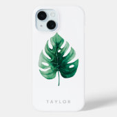 Botanische Waterverf Groen Monstera Leaf Case-Mate iPhone Case (Achterkant)