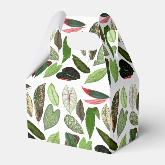 Botanische Waterverf  groene bladeren Bedankdoosjes (Achterkant)