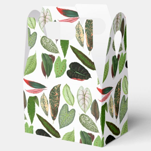 Botanische Waterverf  groene bladeren Bedankdoosjes (Geopend)