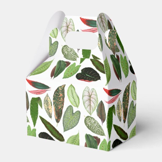 Botanische Waterverf  groene bladeren Bedankdoosjes (Voorkant Zijde)