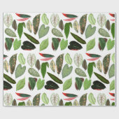 Botanische Waterverf  groene bladeren Cadeaupapier (Vlak)