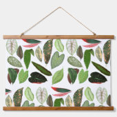 Botanische Waterverf groene bladeren Hangend Wandkleed (Voorkant)