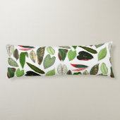 Botanische Waterverf  groene bladeren Lichaamskussen (Achterkant)