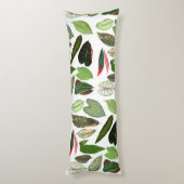 Botanische Waterverf  groene bladeren Lichaamskussen (Achterkant (Verticaal))