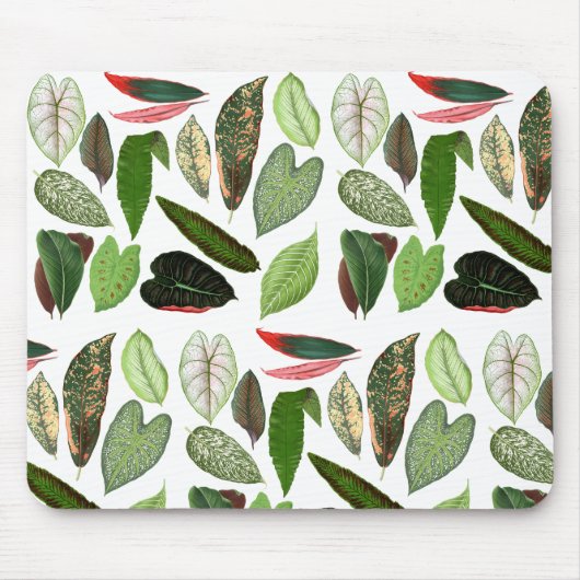 Botanische Waterverf  groene bladeren Muismat (Voorkant)