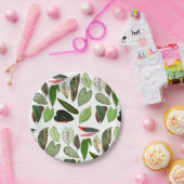 Botanische Waterverf groene bladeren Papieren Bordje (Feest)