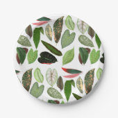 Botanische Waterverf groene bladeren Papieren Bordje (Voorkant)