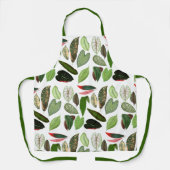 Botanische Waterverf  groene bladeren Schort (Voorkant)