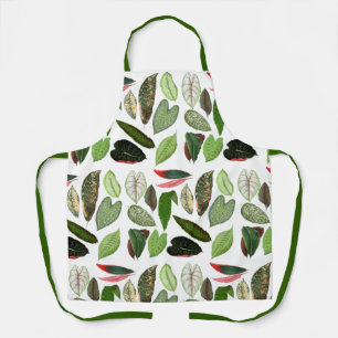 Botanische Waterverf groene bladeren Schort