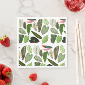 Botanische Waterverf  groene bladeren Servet (Insitu)