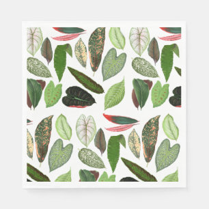 Botanische Waterverf  groene bladeren Servet