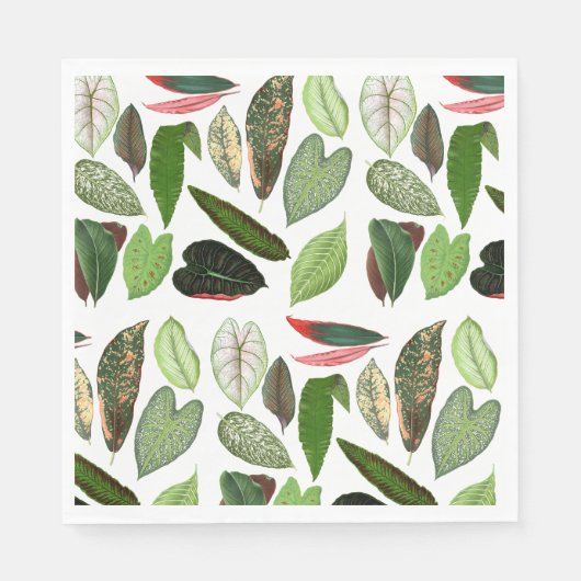 Botanische Waterverf  groene bladeren Servet (Voorkant)