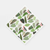 Botanische Waterverf  groene bladeren Servet (Hoek)