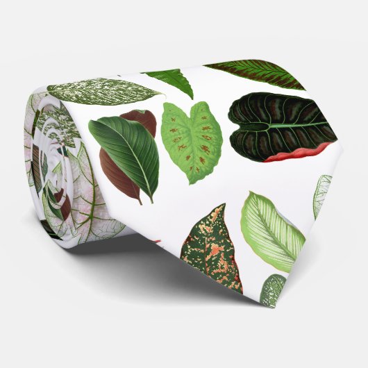 Botanische Waterverf groene bladeren Stropdas (Opgerold)