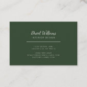 Botanische waterverf groene bladeren visitekaartje (Achterkant)