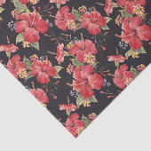 Botanische Waterverf Hibiscus en Lantana Tissuepapier (Detail)