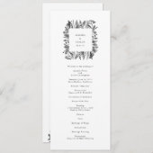 Botanische Waterverf huwelijksprogramma Programmakaart (Voorkant / Achterkant)