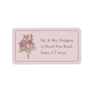 Botanische Waterverf Hydrangea terugkeer Etiket