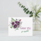 Botanische Waterverf Ik dank u voor uw kaart (Staand voorkant)