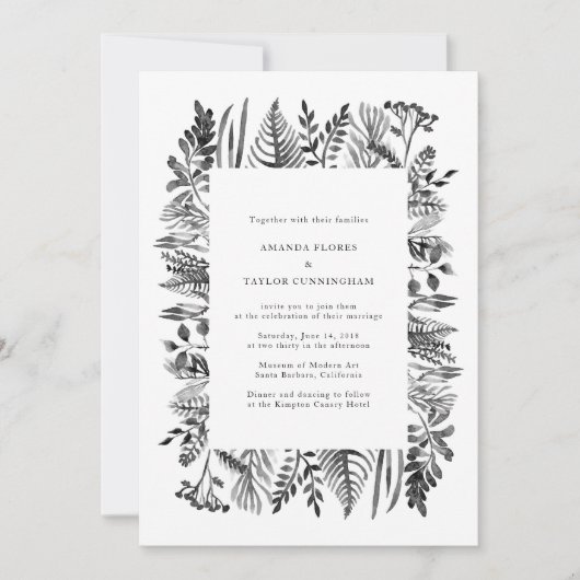 Botanische Waterverf Kaart (Voorkant)