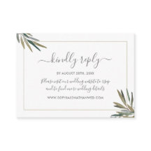 Botanische Waterverf Kruid bruiloft website RSVP