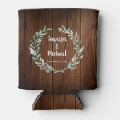 Botanische waterverf laat bruinbruidbruinbruiloft  blikjeskoeler (Voorkant)