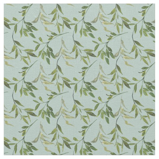 Botanische Waterverf Leaf Stof (Close Up)