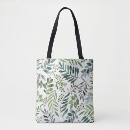 Botanische Waterverf lekt Tote Bag