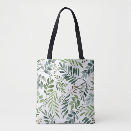 Botanische Waterverf lekt Tote Bag (Voorkant)
