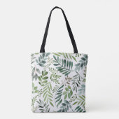 Botanische Waterverf lekt Tote Bag (Achterkant)